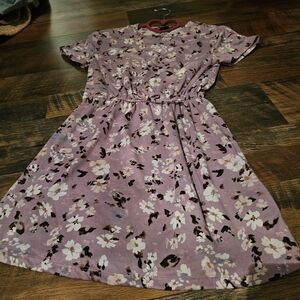 Floral Purple Kids Dress Socal Standard 10/12